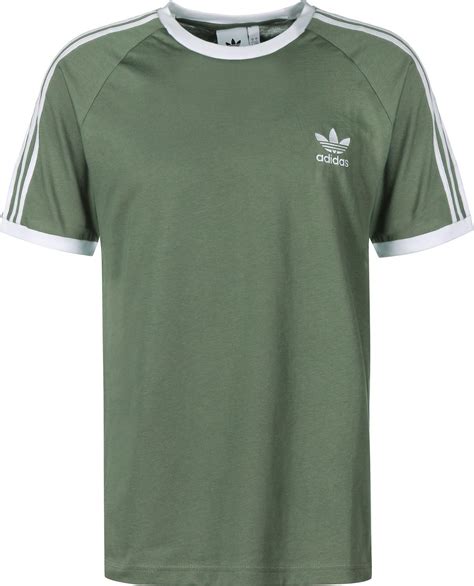 adidas 3-stripes tee t-shirt herren grün vertra|adidas 3 stripe tee.